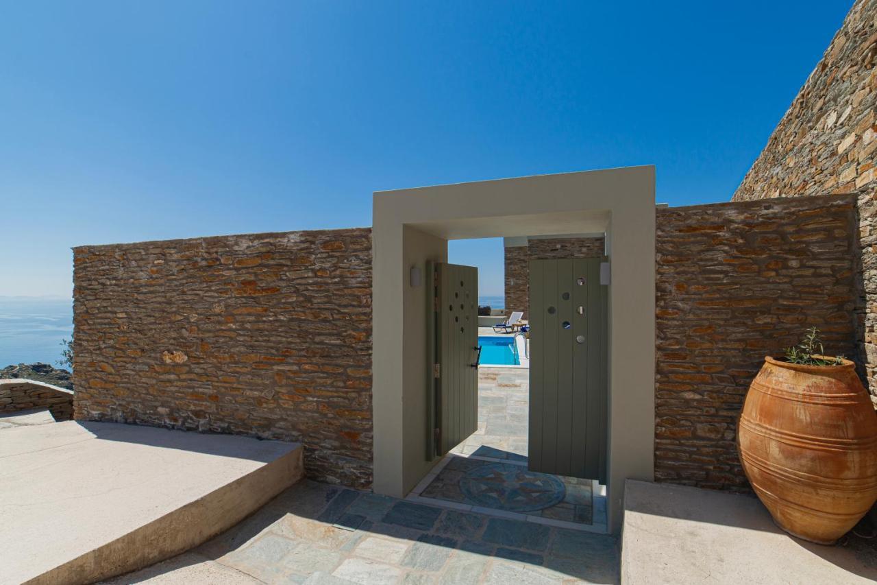 Acron Andros - Luxury Villa With Private Pool Korthio ภายนอก รูปภาพ